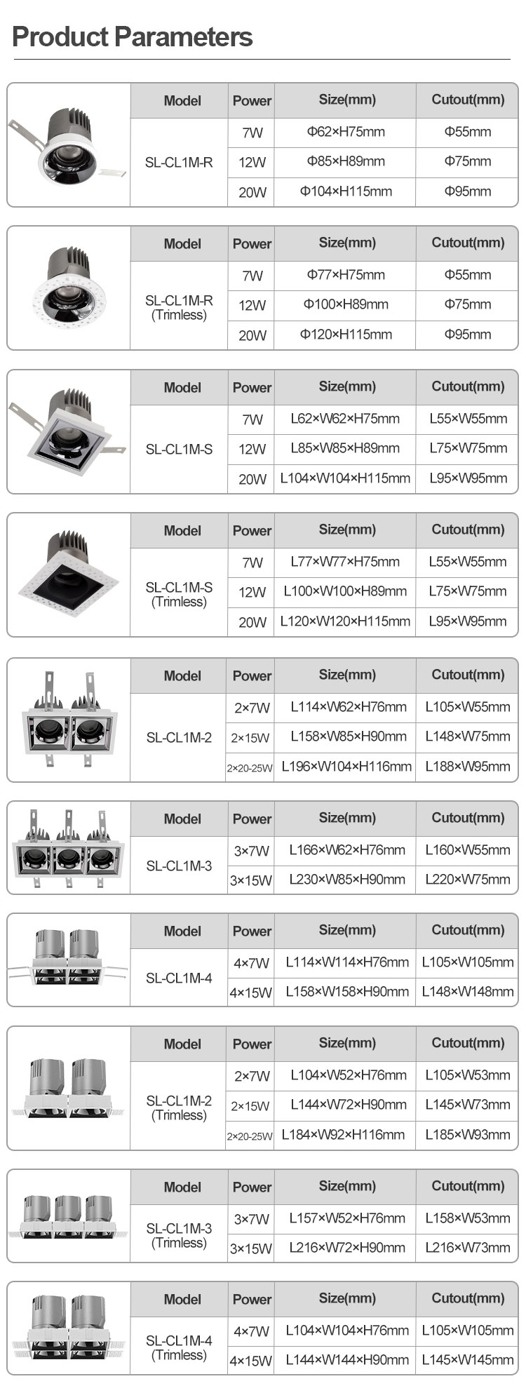 round square downlight