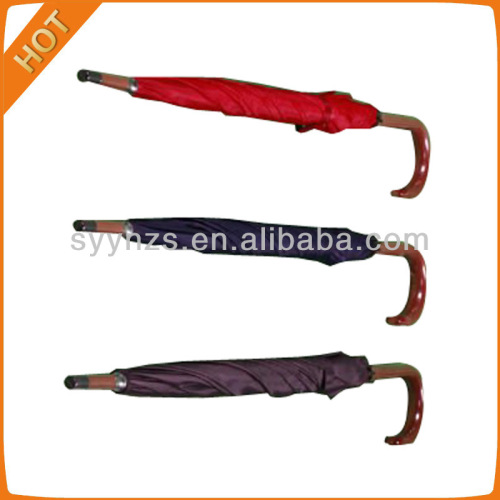 wood umbrella, wooden shaft umbrella, wooden shaft&cured handle promotional wooden umbrella