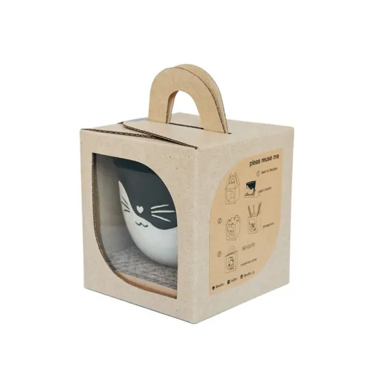 Custom CMYK Printed Logo Coffee Mug & Packaging Boxes