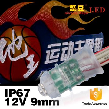 0.12W DC Led Exposed Light Inventor IP67 F5 Single Color Waterproof 12V Pixel 9mm Led Lights