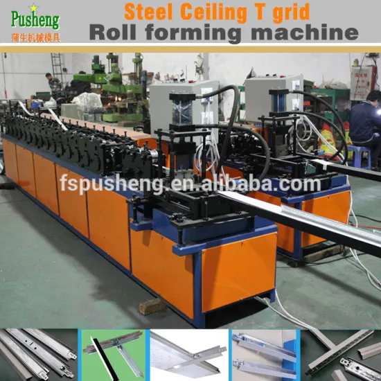 Easy control Automatic Light Guage Steel Ceiling Grid Section profile Roll Forming Machine