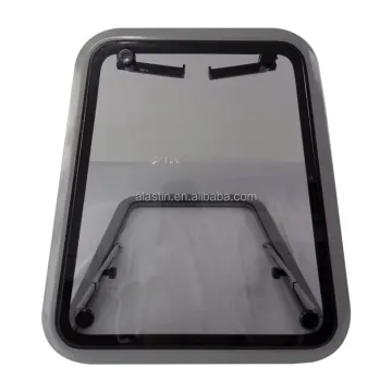 Aluminum Boat Accessories Trapezoid Hatch Porthole Skylight Tempered Glass Marine Window For Yacht