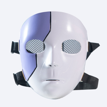 Máscara de cosplay de anime em PVC dividido em dois tons