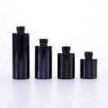 Black cylinder glass dropper bottle for essential oil