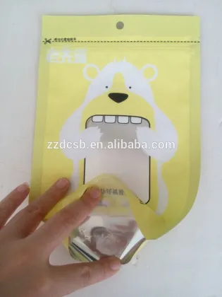 Plastic One Side Transparent Aluminum Foil Yin Yang Ziplock Pouch For Food Packaging