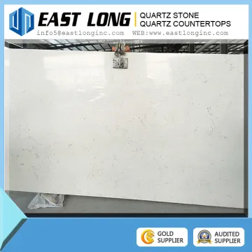 White Color Marble Vein Quartz Stone Slabs