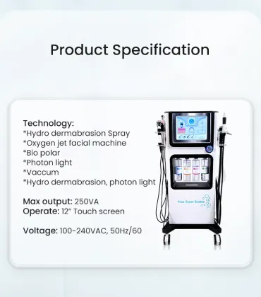 7 in 1 beauty equipment Hydra Dermabrasion Peeling oxygeno facial machine