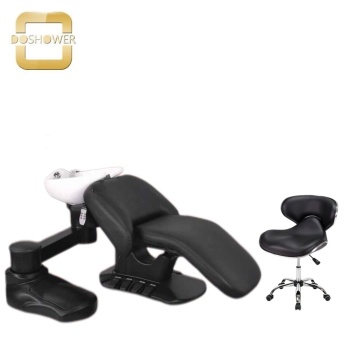 Electric Shampoo Chair with Vibrio Massage: Heating Pillow and Foot Control Supply