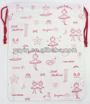 Custom cotton storage bag with drawstring