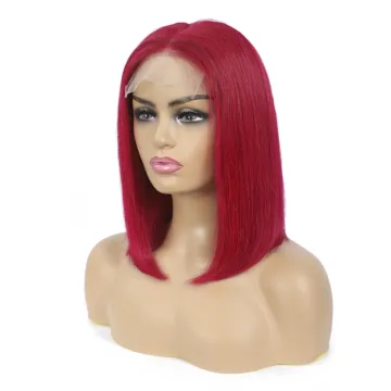 X-TRESS Direct Factory Sale 100% Human Hair Wig With 4*4 Lace Front Short Wig Straight Natural Hair Wig For Women Human Hair