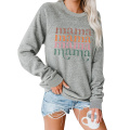Women's Mama Letter Loose Top Pullover