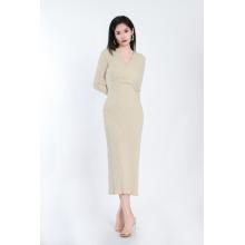 Casual Long-sleeved White Dress