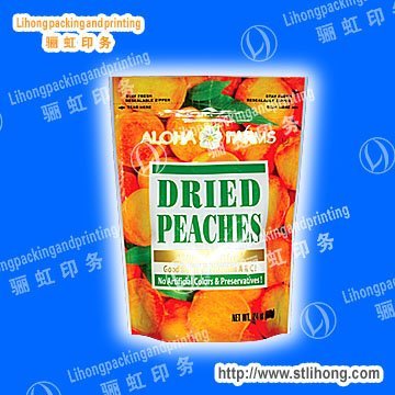 Stand Up Pouch With Zipper For Dried Peach