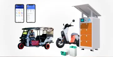 8Slots Electric Bike Swap Cabinet with Rain Canopy