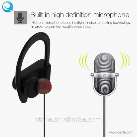 2017 hot sell healthy sport in-ear wireless stereo bluetooth earphone with noise canceling for smart phone