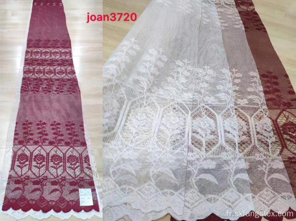 Tissu de rideau de tricotage de maille de chaîne de dentelle bon marché de Shaoxing