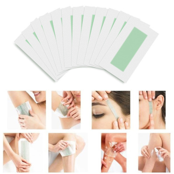 10Pcs Double Side Depilation Hair Removal Wax Strips Paper For Leg Arm Body Facial Hair Wax Strip Paper Hair Removal Beauty Tool