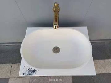 New Design Concrete Cabinet Cement Bathroom Sink