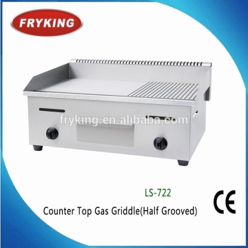 Half Grooved Stainless Steel Gas Griddle