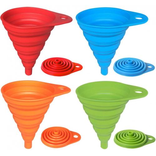 Flexible Silicone Foldable Funnel Liquid Powder Transfer