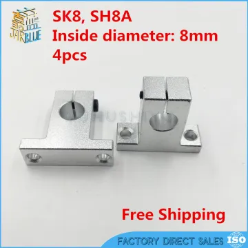 4 pcs/lot SK8 SH8A 8mm linear shaft support 8mm Linear Rail Shaft Support CNC parts