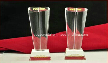 Unique Design Crystal Trophy for Bank and Corportation a-22