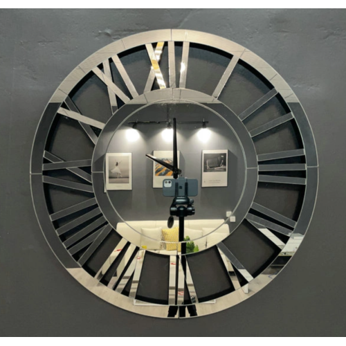 Horloge murale miroir pour décoration