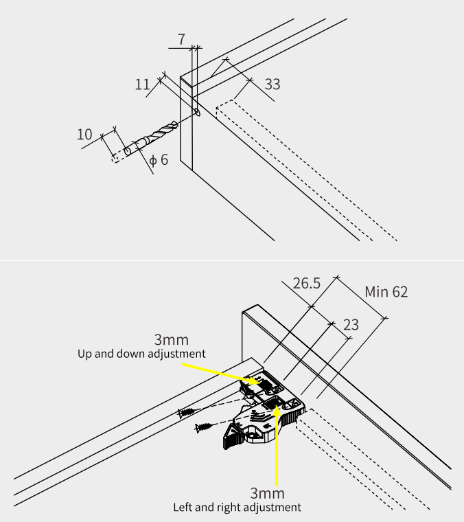 Full extension undermount drawer slide