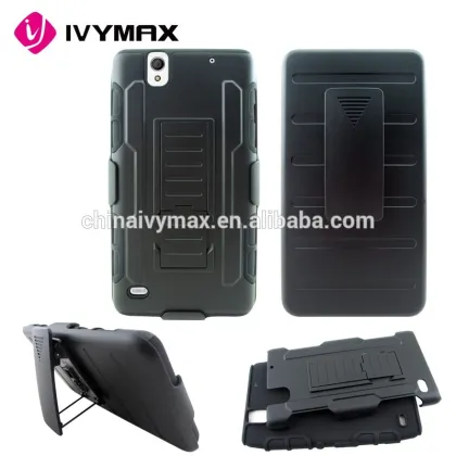 Fashionable design case for Sony Xperia C4 super robot hybrid case