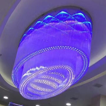 Custom Size Luxury Oval K9 Crystal Chandelier for Hotels