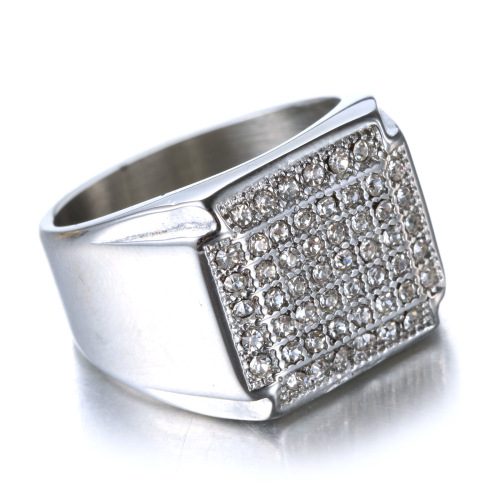 silver diamond ring