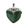 Green Aventurine Antique Silver Alloy Heart Pendant for DIY Making Jewelry