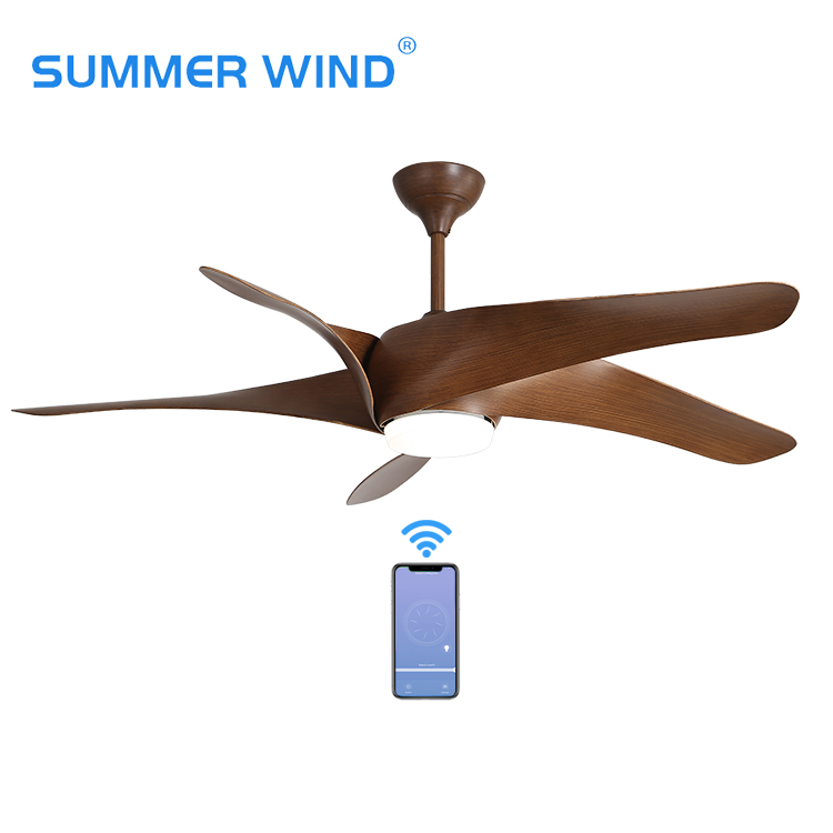 Remote control brown 5 ABS ceiling fan light