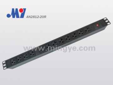12 Ways 5-20r 1u Standard U.s. Pdu Socket 