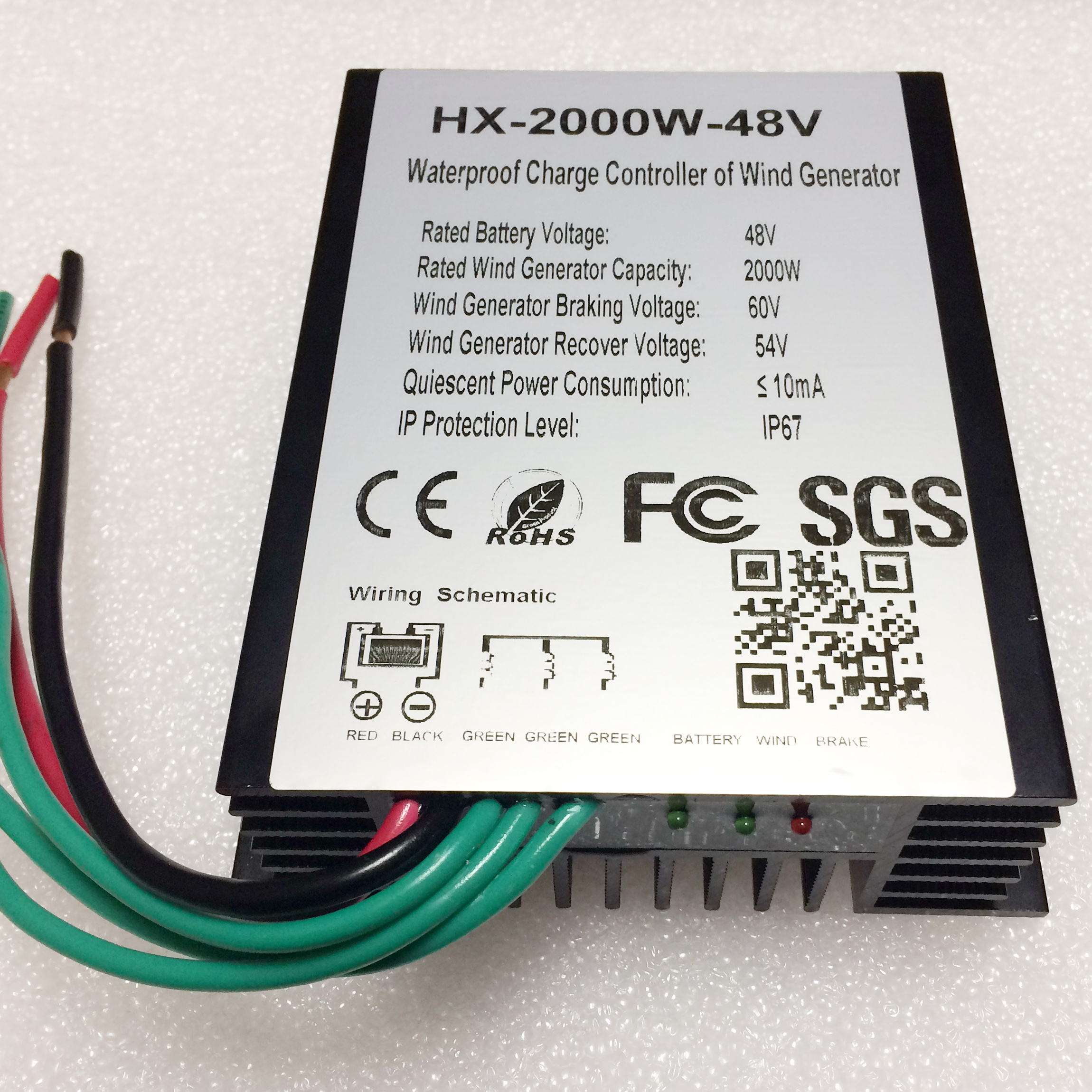 1500W Wind Turbine Charge Controller 24V 48V 2000W Wind Turbine Generator Regulator Charge Controller Waterproof IP67