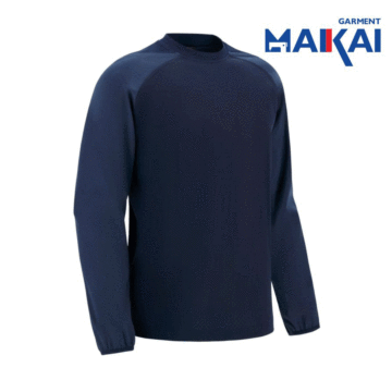 Camisas masculinas inovadoras de manga comprida e gola redonda