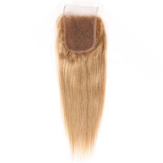 hot sale body wave color 27 closure remy human hair lace front closure