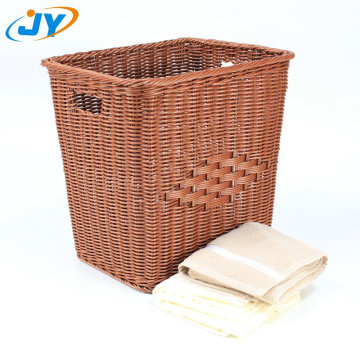 Handweaved PP plastic rattan laundry basket