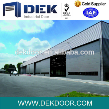 Automatic electrical industrial construction hangar door