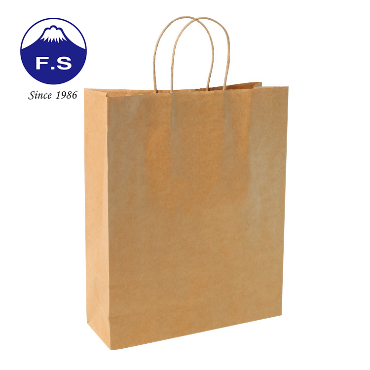 Recyclable Boutique Kraft Paper Bag With Twisted Handle
