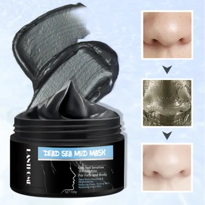 LANTHOME Natural Organic Face Mask: Deep Cleansing, Brightening & Whitening with Dead Sea Mud