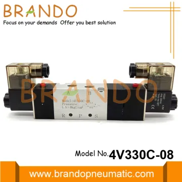 4V330C-08 Airtac Type 5/3 Way Pneumatic Solenoid Valve
