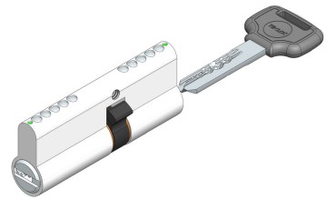 Telescopic pin cylinder lock double sided