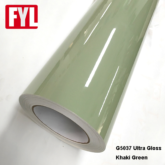 Pet Gloss/Filme de Vinil de Vinil Chaque Matte Khaki