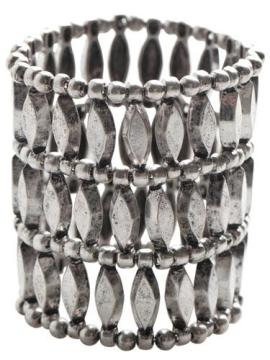 Breite versilberte Manschette Armband 1126-U