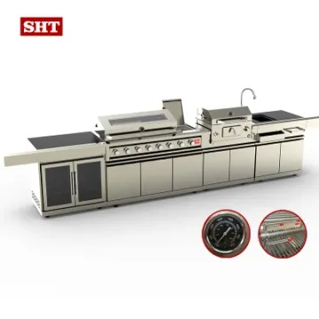 Easy Assemble Outdoor Kitchen Grill BBQ Cabinet Garden Gathering