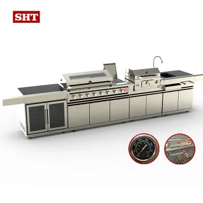 Easy Assemble Outdoor Kitchen Grill BBQ Cabinet Garden Gathering