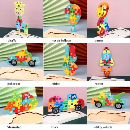 Factory Sale: Children's Wooden Montessori Puzzle Toys - Educational Kid Wood Jigsaw Puzzles