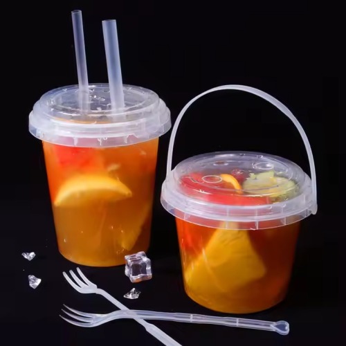 Plastic Buckets Cups Lids and Handles for food