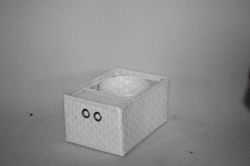 S/4   hand woven PP strip storage bins
